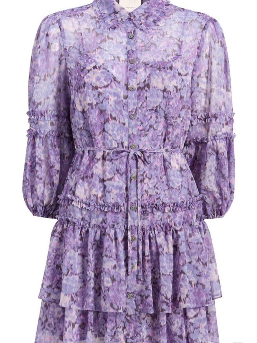 CINQ A SEPT PAINTED HYDRANGEA MARSEA DRESS